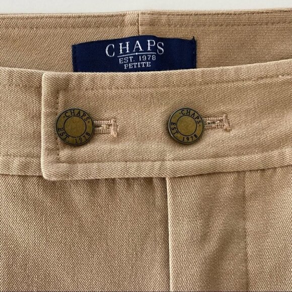 Chaps Ralph Lauren cropped trousers, petite size, stretch cotton blend - Picture 7 of 9